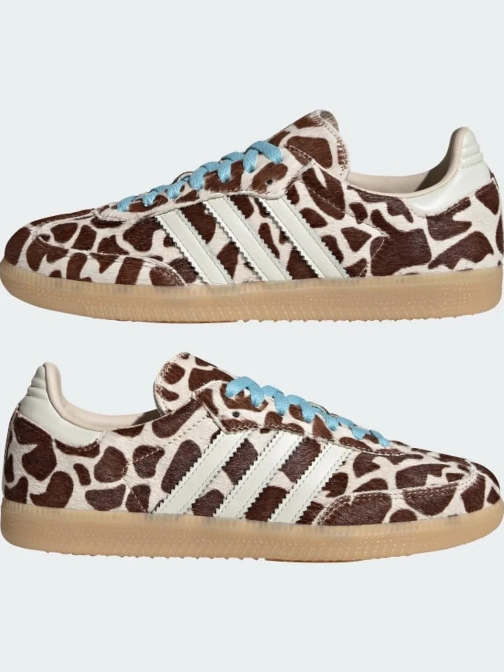 adidas samba calf hair Giraffe Print Sneakers Brown & Cream BNWT RARE LUXURY